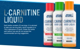 L-CARNITINE LIQUID 3000 Applied Nutrition 