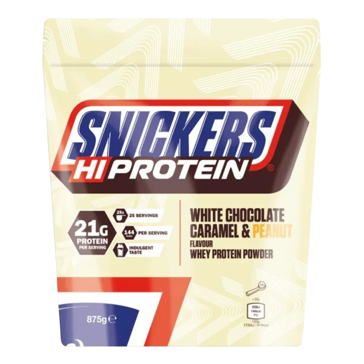 Snickers Hi Protein Whey Powder white chocolate
